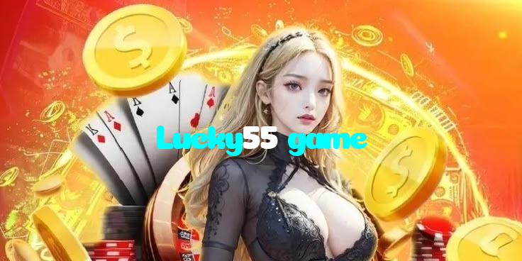Lucky55 game casino presented on mobile device in Pakistan with slots and live games